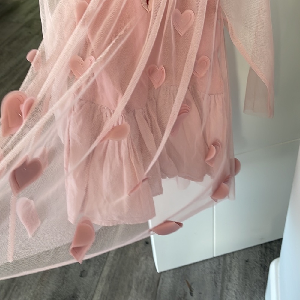 Stella McCartney kids 3D hearts tulle dress - Picture 4 of 5